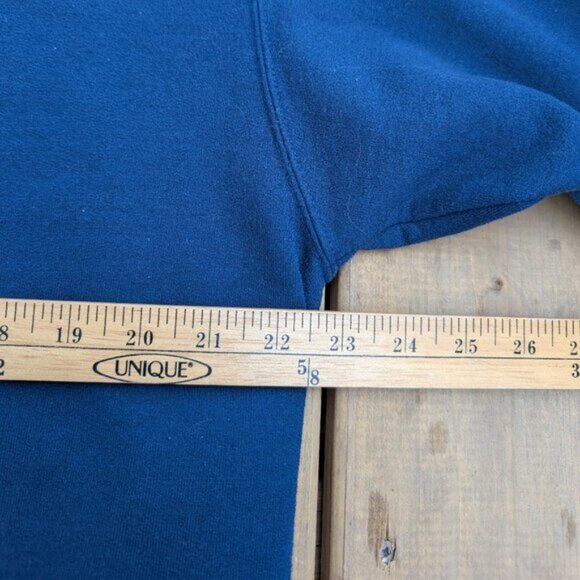 Oakley Custom Fit Crewneck Sweatshirt US L Blue with Yellow Logo - Picture 4 of 6